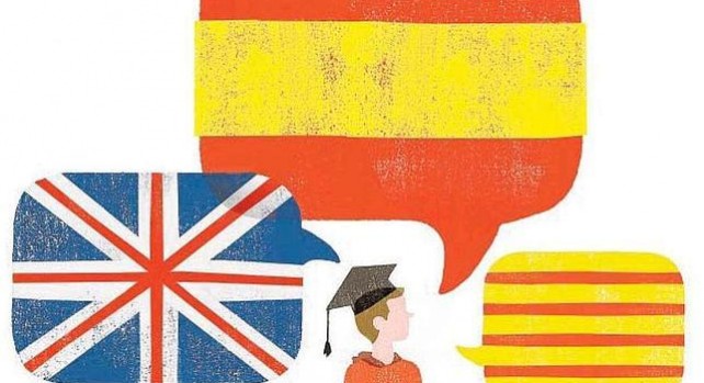 Translations from English to Spanish and English to Catalan.