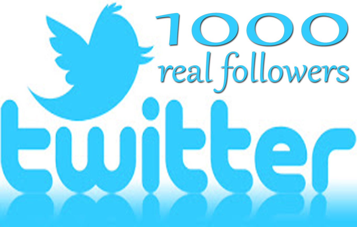 give you 1000 REAL Twitter Followers
